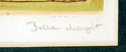 Balla Margit (1947-): Hoffmann meséi. Rézkarc, papír, jelzett, paszpartuban, 20×13 cm