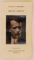 1943 Institut hongrois, Zoltan Kodaly festival du mercredi 24 février 1943, a Párizsi Magyar Intézet meghívója a Kodály-estre, Kodály Zoltán fényképével
