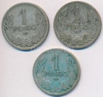 1926. 1P Ag (3x) T:2-,3