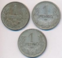 1927. 1P Ag (3x) T:2,2-,3