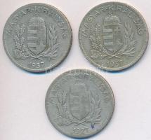 1927-1937. 1P Ag (3x) T:2,2-