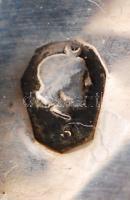 Ezüst (Ag.) leveles tálka, poncolt, jelzett, nettó:32 g, 12×12 cm