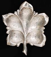 Ezüst (Ag.) leveles tálka, poncolt, jelzett, nettó:59 g, 15,5×14 cm