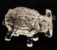 Horoszkóp: Kos, kisméretű üvegszobor, jelzés nélkül, 6×3×4 cm
