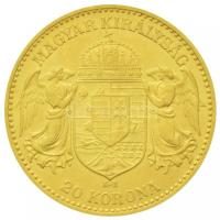 1901KB 20K Au "Ferenc József" Körmöcbánya (6.78g/0.900) T:2,2-
Hungary 1901. 20 Kronen Au ...