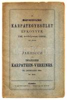 1882 Késmárk, A Magyarországi Kárpátegyesület évkönyve IX. évfolyam IV. füzet, benne a Magas-Tátra barlangjainak leírásával