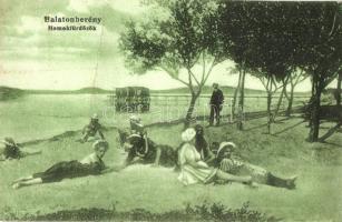 Balatonberény, Homokfürdőzők, kiadja Weisz Tódor (fa)