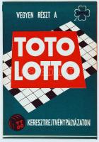 1961 "Vegyen részt a Toto Lotto keresztrejtványpályázaton" című szétnyitható reklámnyomtatvány