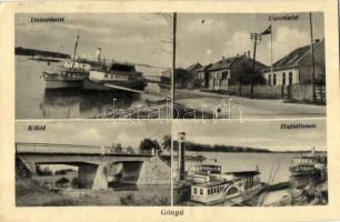 Gönyű, utca, hajóállomás, Kőhíd, gőzhajó (EK)