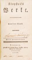 Klopsters: Werte. Fünfter Band. Troppau, 1786, Joseph Georg Erakler. Félbőr kötésben, díszes, dombor...
