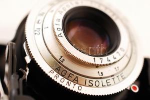 Agfa Isolette régi fényképezőgép, 14×4×10 cm