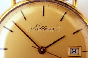 14 K arany (Au.) Noblesse kvarcóra, jelzett, működik, br. 13,4 g