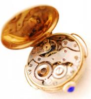 14 K arany (Au.) régi női karóra, számlapja piszkos, szíja hiányzik, jelzés nélkül, működik, br. 7,8...