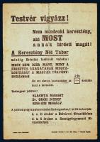 1947 A Keresztény Női Tábor választási szórólapja, rajta esztergomi jelöltként Schlachta Margit