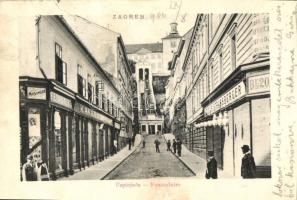 Zagreb, Uzpinjaca, Kavan, Heimbach, Izidor Strassberger / funicular, shops (Rb)
