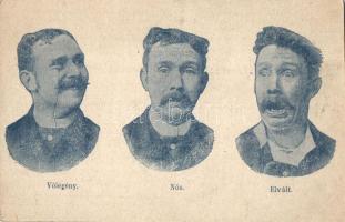 Vőlegény, Nős, Elvált / Fiancé, Married, Divorced, humour (EK)