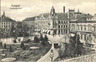 Szeged, Széchenyi tér, Engelsmann Ádám kereskedése; Grünwald Hermann kiadása