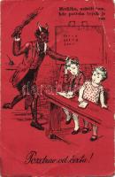 Krampus, school, students (fa)