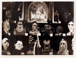 cca 1970-1980 Politikai céllövölde, 12x9 cm