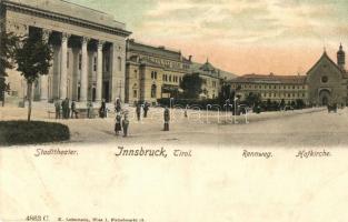 Innsbruck, Stadttheater, Renweg, Hofkirche / theatre, church (r)