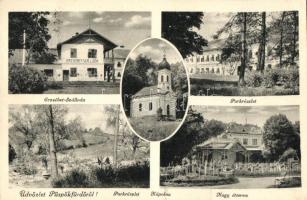 Püspökfürdő, Erzsébet szálló, park, Nagy étterem / hotel, park, restaurant