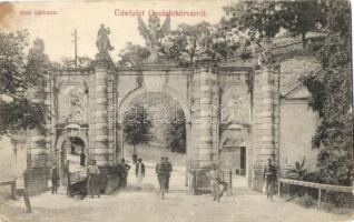 Gyulafehérvár, Alsó várkapu, kiadja Weisz Bernát / castle gate (EK)