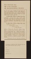 1938 A magyar föld, magyar faj című mű megrendelőlapja, kiadja a Kir. Magyar Egyetemi Nyomda