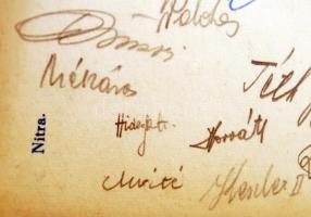 1949 AZ MTK csapattagjainak aláírása levelezőlapon (Hidegkúti, Palotás, Gellér, Tóth György, Lantos,...