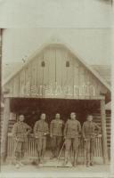 1918 Gyimesbükk, Havas-patak, katonák csoportkép / WWI soldiers group photo - 2 db régi képeslap / 2 old postcards