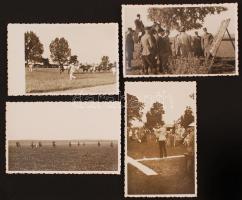 1937 Zalaegerszeg, Sportünnepély, Serényi Fotó, 4 db, hidegpecséttel, 8x13 cm