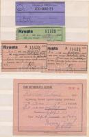 9db vegyes nyugta, liszt- és kenyérjegy, rozs- és gabonautalvány T:vegyes