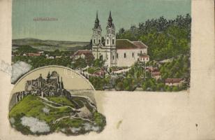 Máriaradna, templom, vár / church, castle (Rb)
