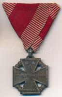 1916. "Károly-Csapatkereszt" cink kitüntetés mellszalaggal T:2- Hungary 1916. "Karl Troop Cross" zinc decoration with ribbon C:VF
