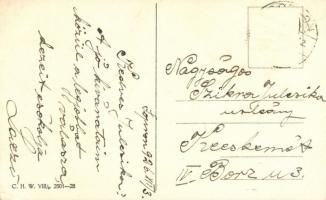 Pipázó Krampusz / Krampus with a pipe C.H.W. VIII/2. 2501-28