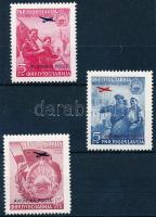 Légiposta bélyegek felülnyomott sor, Airmail stamps in overprinted set