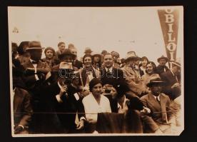 1930 A svábhegyi autóverseny tribünje, hátulján feliratozva, 11×8 cm