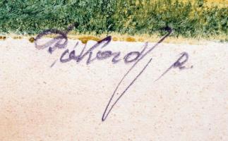 Pákozdi jelzéssel: Hegycsúcs. Vegyes technika, papír, 15×21 cm