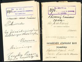 5 db okmány Versecről 1896-1905
