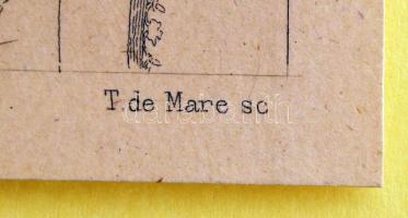 cca 1880 Cupido és a három grácia, Raffaello festménye nyomán metszette Tiburce de Mare (1840-1900),...