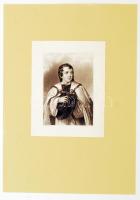cca 1850 Fiatal fiú portréja, Barabás Miklós festménye nyomán metszette Karl Mahlknecht (1810-1893), rézkarc, papír, jelzett, 11,5×8 cm