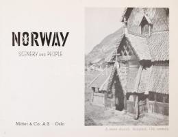 Norway Scenery and people, Mittet &Co. A/S-Oslo Norvég város ill., életkepek fotó album kiadvány