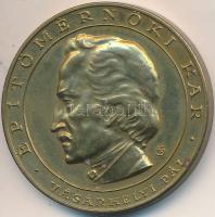 Kákonyi István (1917-1993) 1982. "Vásárhelyi Pál - Építőmérnöki Kar / Budapesti Műszaki Egyetem" fém emlékérem (40mm) T:2,2-