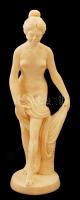 Női akt, műgyanta szobor, "P. A. T." és "L. T." jelzéssel, m: 28 cm