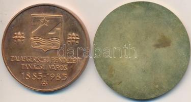 1985. "MÉE Zala megyei szervezete / Zalaegerszeg rendezett tanácsú város" fém emlékérem (4...