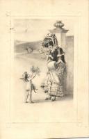 21 db régi motívum lap, benne hölgy, művészlapok, erotikus lap, fotó, egy lap 1899-ből, egy parafából készült lap és néhány litho / 21 old motive cards, ladies, artists, eritic postcards, photo, including some litho