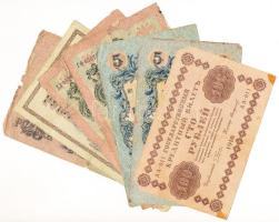 Oroszország 1909. 5R (2x) + 10R (2x) + 25R + 1917. 250R + 1918. 100R T:III,III-,IV Russia 1909. 5 Rubles (2x) + 10 Rubles (2x) + 25 Rubles + 1917. 250 Rubles + 1918. 100 Rubles C:F,VG,G