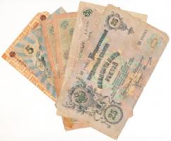 Oroszország 1909. 5R (2x) + 10R (2x) + 25R + 1917. 250R + 1918. 100R T:III,III-,IV
Russia 1909. 5 Ru...