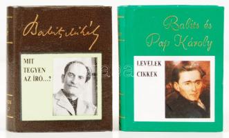 Babits Mihály: Mit tegyen az író? Bp., 1986. Kiadói kartonált kötés, jó állapotban. Babits és Pap Károly: Levelek, cikkek. Bp., 1989. Kiadói kartonált kötés, jó állapotban.