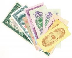 Vegyes: Kína 1930. 5$ + 1953-1980. 1f-5J 9db bankjegy + Tajvan 1961. 1Y T:vegyes (közte I-es is) Mixed: China 1930. 5 Dollars + 1953-1980. 1 Fen - 5 Jiao 9pcs of banknotes + Taiwan 1961. 1 Yuan C:mixed (with some UNC)