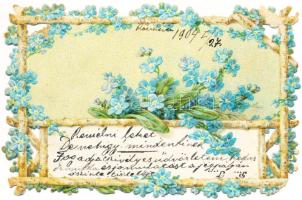 Flower, litho, minicard (10.5 x 7 cm)